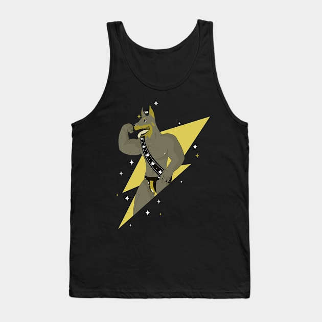 Yellow Pup Tank Top by silverpup